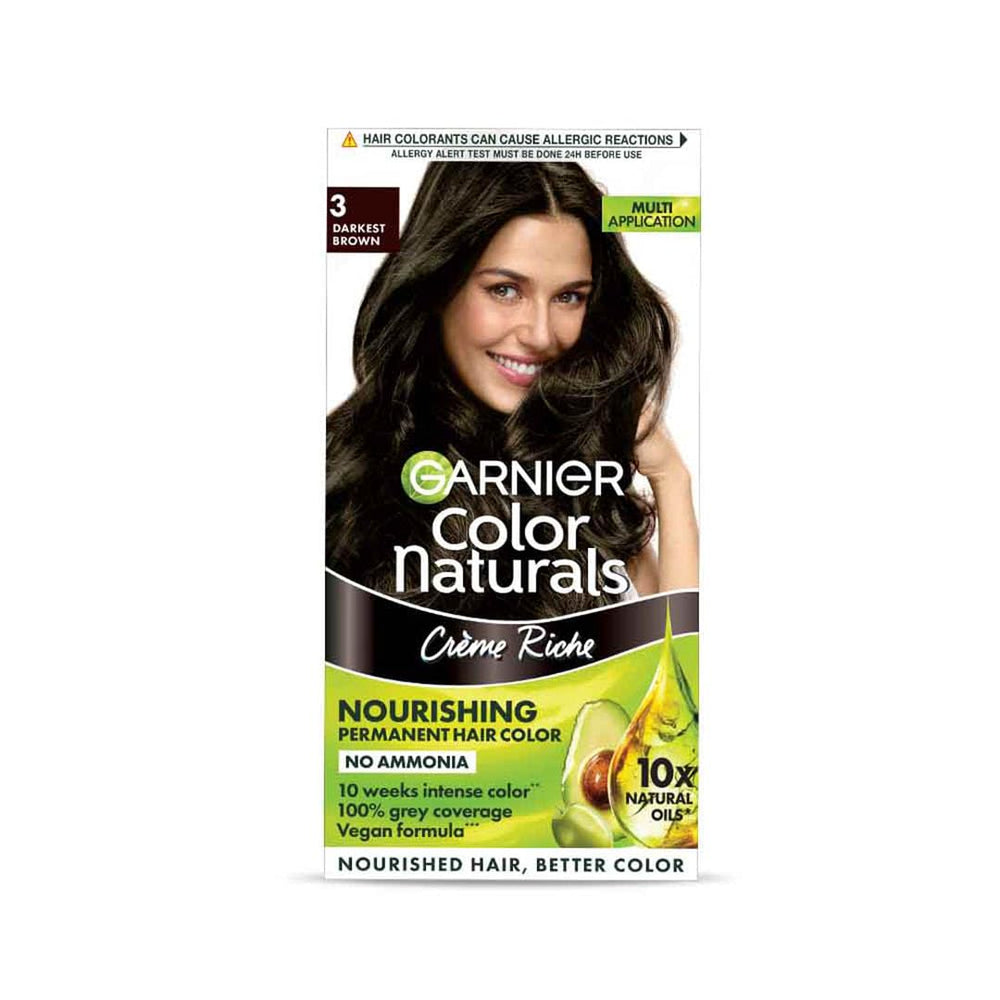 Garnier Color Naturals Creme Riche Free Light Complete Lotion Worth(Darkest Brown 03)