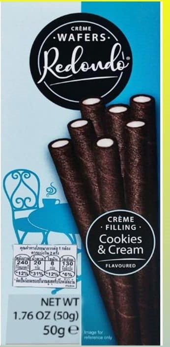 Creme Wafers Redondo Cookies & Creme 50g