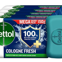 Dettol Cologne Fresh Pack of 4 nos*100g