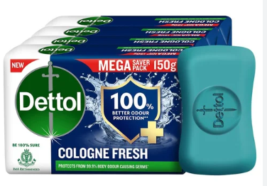 Dettol Cologne Fresh Pack of 4 nos*100g