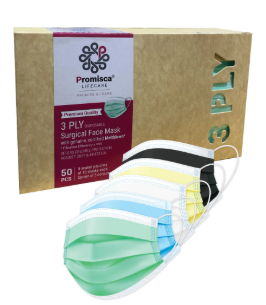 Disposable Mask Surgical Blue, Black, White, Green (PACKET*50pcs)