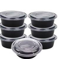 Disposable Microwave Plastic Bowl With Lid (6Pcs)