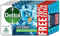 Dettol 2X Menthol Icy Cool Pack of 4*150g each
