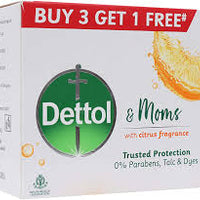 Dettol & Moms Citrus Fragrance Soap 125g (Buy 3 Get 1 free