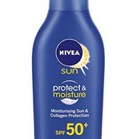 NIVEA SUN protect & moisture, Moisturizing Sun & Collagen Protection SPF50 - Sherza Allstore