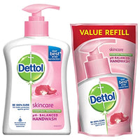 DETTOL SKINCARE LIQUID HANDWASH 200ml+175ml POUCH