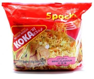 Koka BEEF Flavor Instant Noodles 85g*5 (PACKET) - Sherza Allstore