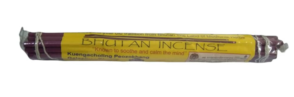 BHUTAN INCENSE Kuengacholing Chum Poi SMALL (Yellow Cover)