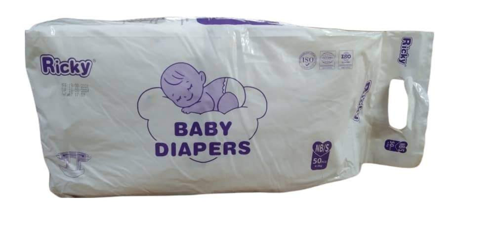Ricky Baby Diapers NB/S (50Pcs) 4-8kg