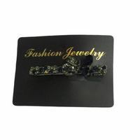 Sirikarn Metal Glittery Black Clip Pcs