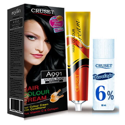 CRUSET Hair Colour Cream Natural Black A991 60ml